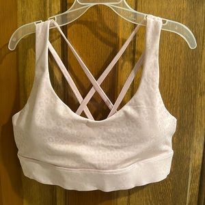 Zyia Sports Bra Leopard Unicorn Light N Tight Metallic Pink - large